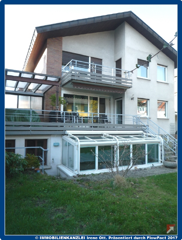 Wohnhaus Gartenseite S�d Ettlingen - Innenstadt Einfamilienhaus VERKAUFT - ETTLINGEN freist. Wohnhaus mit vermieteter Gewerbeeinheit im UG