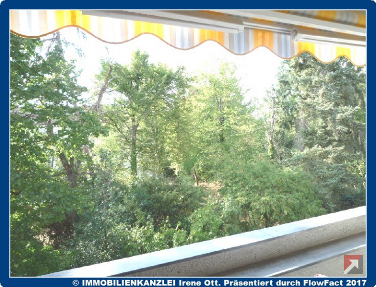 Blick vom Balkon ins Gr�ne Karlsruhe Etagenwohnung VERKAUFT Keine Sorgen mit Fernw�rme - komfortabel und umweltschonend - 4-ZiWo Waldstadt..